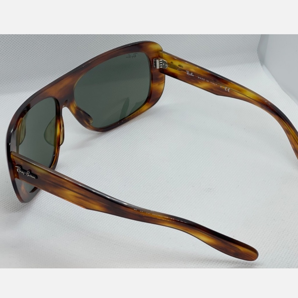 Ray-Ban Tortoiseshell Frame Sunglasses with Green Lenses - Picture 3 of 6